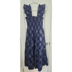 Hill House Ellie Nap Dress Navy Metallic Glitter Plaid dress